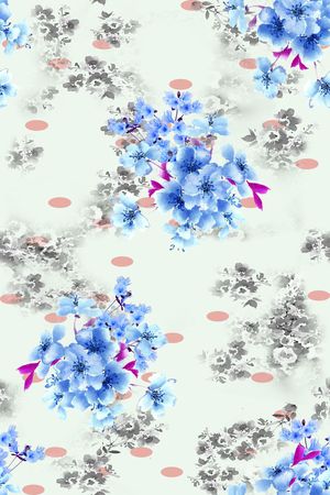手绘印花花型图片