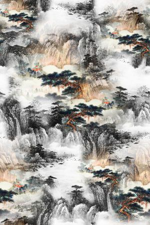国画印花花型图片