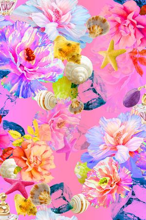 满版花卉印花花型图片