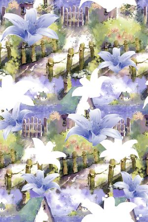 抽象手绘满版最新高清数码时尚潮流大牌复古欧美风油画印花花型图片