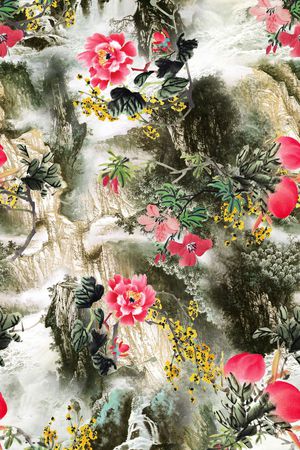 山水印花花型图片