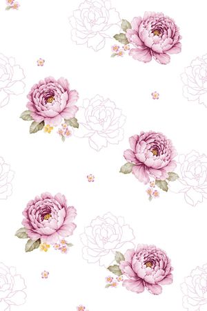 窗帘印花花型图片