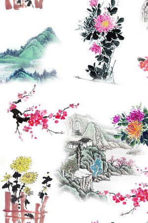 此花型为1/2跳接印花花型图片