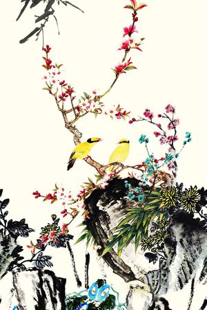 梅花印花花型图片