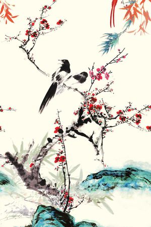 梅花印花花型图片