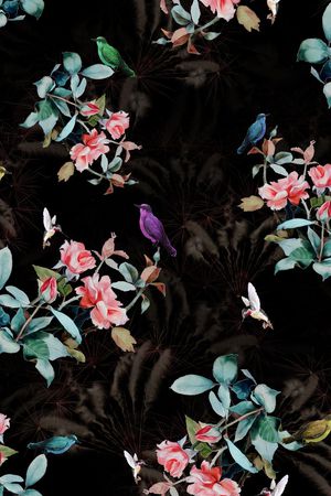 手绘印花花型图片
