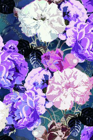牡丹印花花型图片