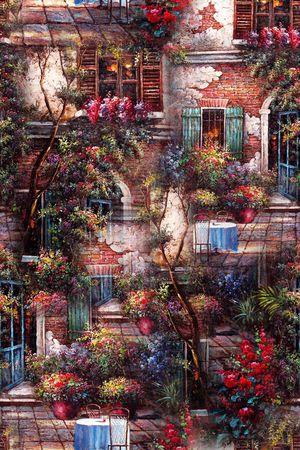 风景印花花型图片