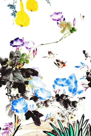 牵牛花印花花型图片
