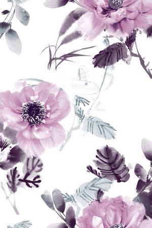 花卉、笔触剪影印花花型图片