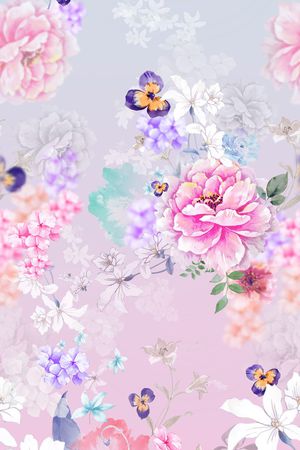 手绘印花花型图片