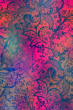 蕾丝印花花型图片
