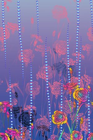 抽象花印花花型图片