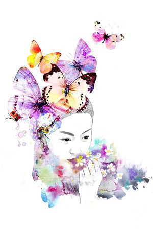 蝴蝶印花花型图片