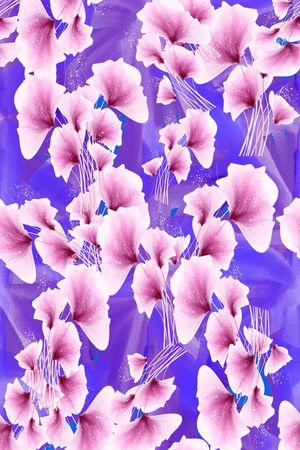水彩笔触印花花型图片