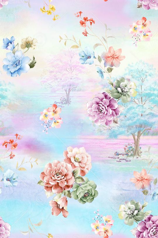 牡丹印花花型图片