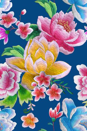 绣花印花花型图片