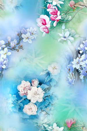 中国风印花花型图片