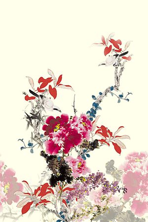 中国风印花花型图片