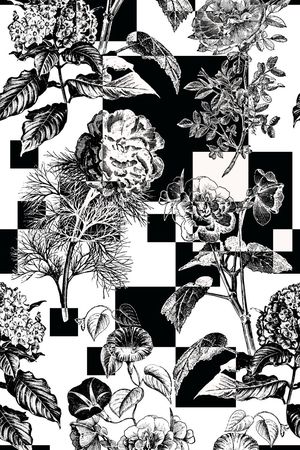 几何印花花型图片