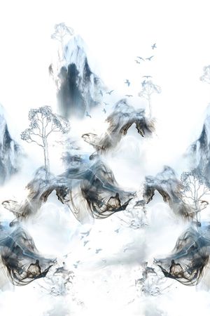 抽象水墨纹理印花花型图片