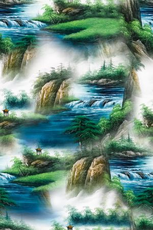 山川印花花型图片