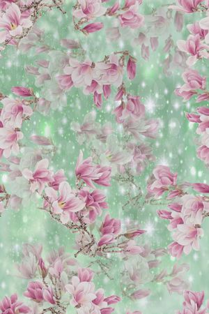 水彩浪漫花卉印花花型图片