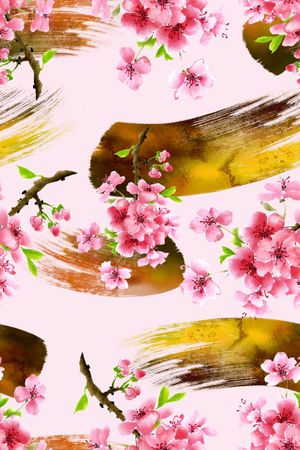 中国风印花花型图片