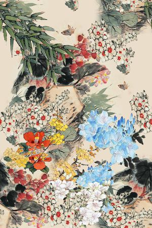 中国风印花花型图片