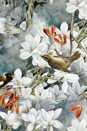 花鸟印花花型图片