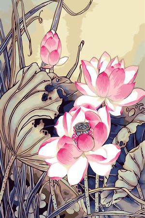 花朵印花花型图片