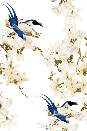 花鸟印花花型图片