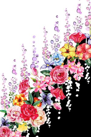 手绘印花花型图片