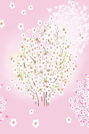 樱花印花花型图片