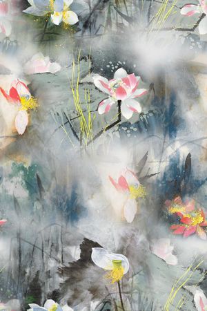 中国风印花花型图片
