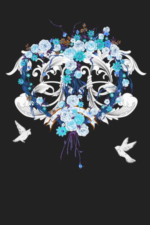 独幅印花花型图片