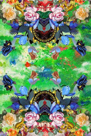 油画花卉印花花型图片