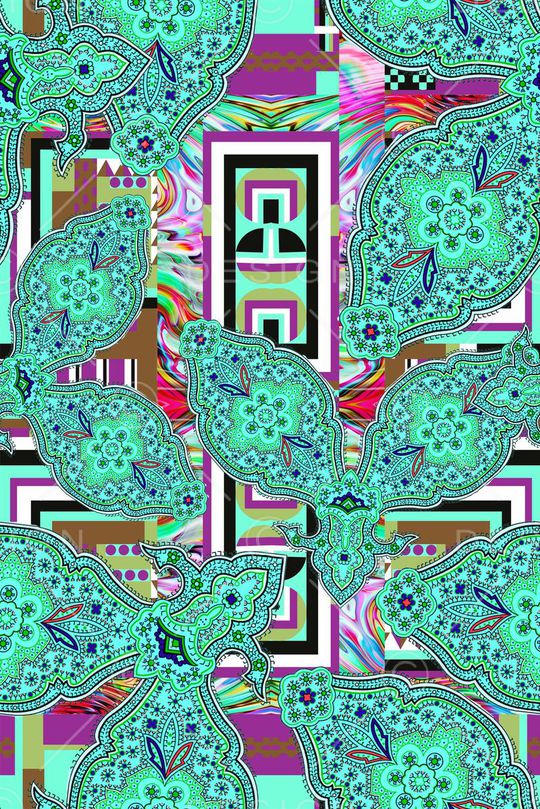 几何印花花型图片