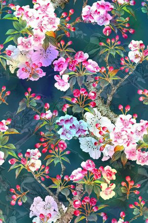 中国风印花花型图片