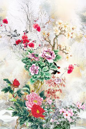 中国风印花花型图片