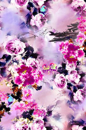 中国风印花花型图片