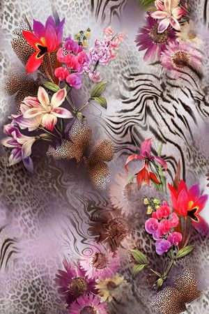花卉印花花型图片
