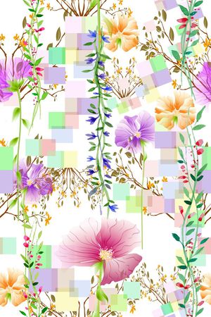 小碎花印花花型图片