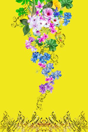 树枝、时尚、欧式印花花型图片
