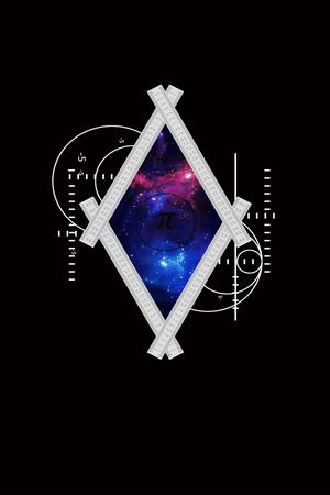 分图层宇宙公式印花花型图片
