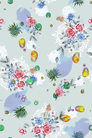 花卉印花花型图片