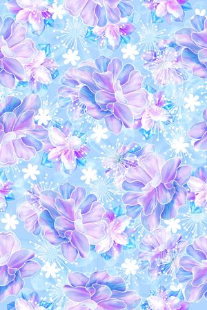 原创手绘印花花型图片