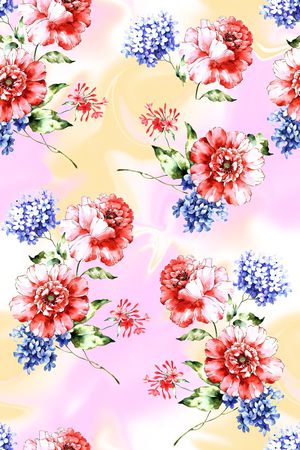 花卉印花花型图片