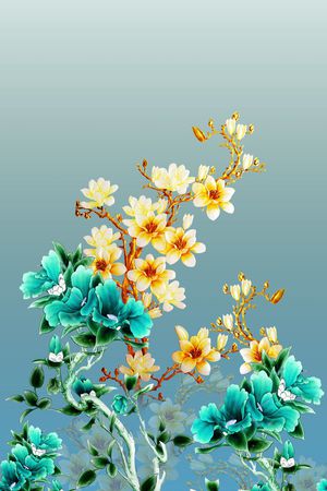 复古印花花型图片
