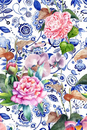 花卉印花花型图片